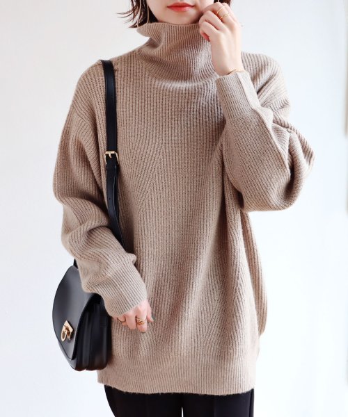 アンドミー And Me ハイネック長袖オーバーサイズニットトップス セーター Magaseek アンドミー And Me ハイネック長袖オーバーサイズニットトップス セーター Magaseek