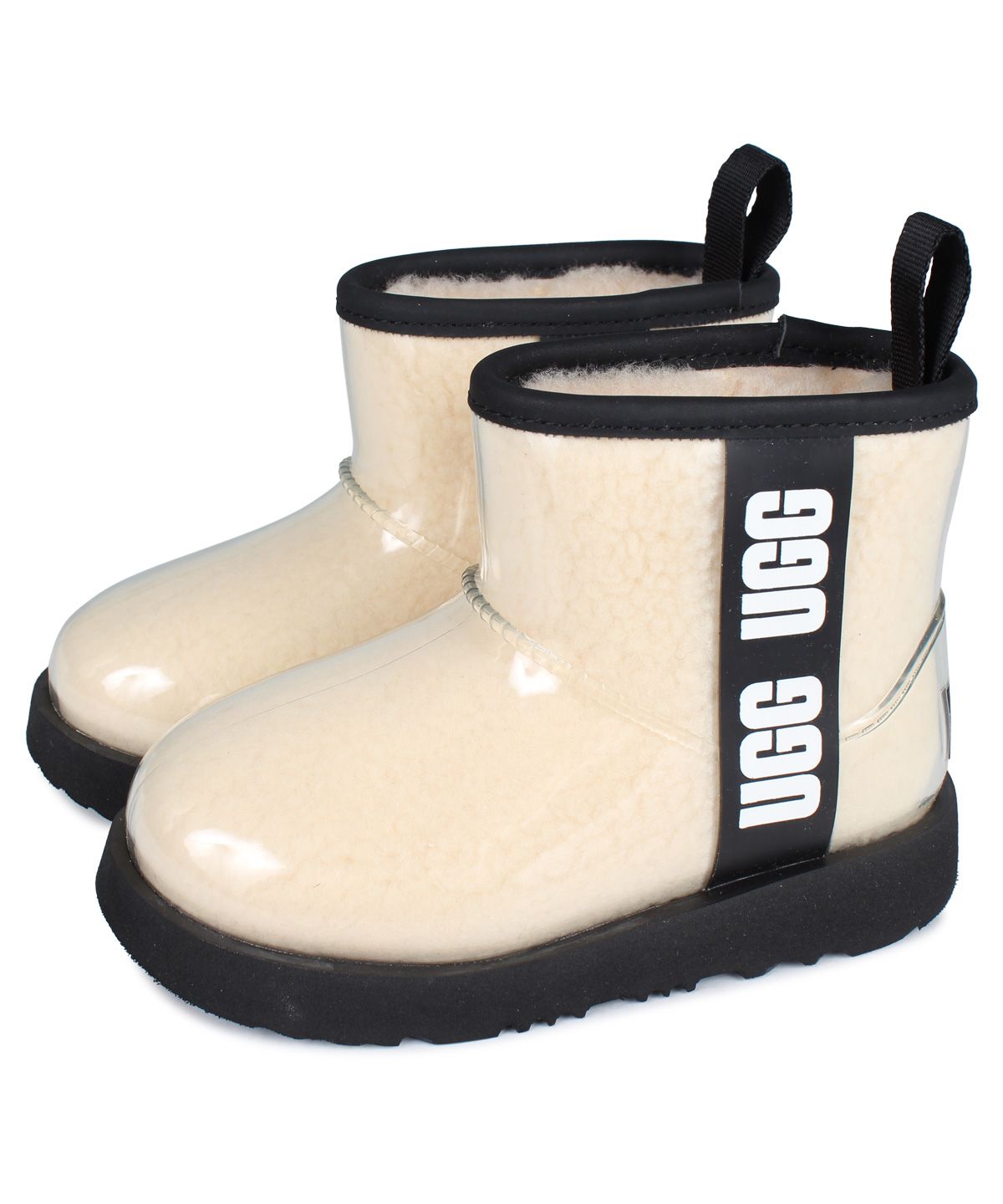 アグ(UGG) |UGG アグ ブーツ レインブーツ クラシック クリア ミニ ハッピープライス UGG US2 ブラック サイズ2 21センチ ウォータープルーフ ブーツ
