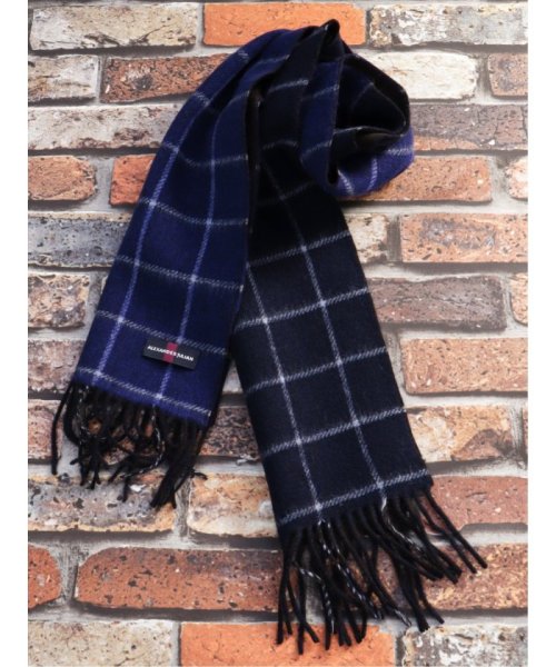 セール リバーシブル チェック柄ウールマフラー タカキュー Taka Q Magaseek