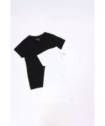 VENCE　EXCHANGE(ヴァンス　エクスチェンジ)/【WEB限定】Hanes 2P VネックTシャツ/ブラック