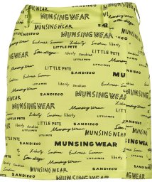 Munsingwear(マンシングウェア)/総柄プリントストレッチスカート（42cm丈/インナーパンツ付き）【アウトレット】/ライム系