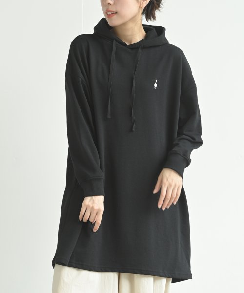 ワンポイント刺繍裏毛パーカーワンピース アールピーエス Rps Magaseek