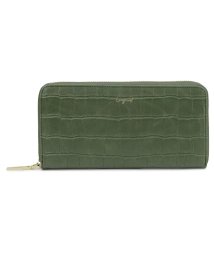 Ungrid(アングリッド)/アングリッド Ungrid 財布 長財布 レディース ヘビ柄 ラウンドファスナー CROCO ROUND LONG WALLET UNG－50530/カーキ