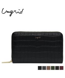 Ungrid(アングリッド)/アングリッド Ungrid 財布 長財布 ポーチ レディース ラウンドファスナー MAD CROCO MULTI CASE ブラック グレー ベージュ カーキ /ブラック