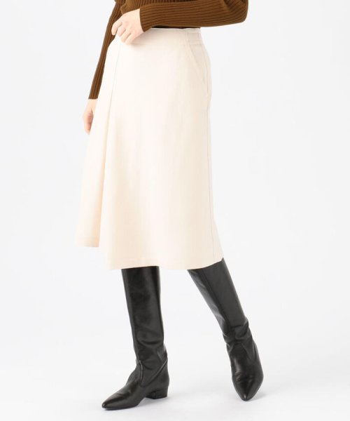 セール】ウールスムースジャージー アシンメトリーラップスカート  