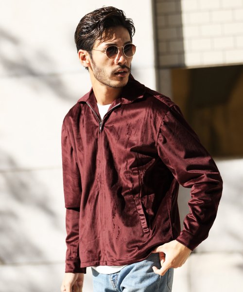 ベロアスウィングトップ スウィングトップ ブルゾン メンズ ジャケット アウター ジギーズショップ Jiggys Shop Magaseek