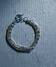 MAISON mou/【YArKA/ヤーカ】silver925 flat & oval chain bracelet [F918]/喜平&楕円ミックスブレスレット シルバー925 /503697202