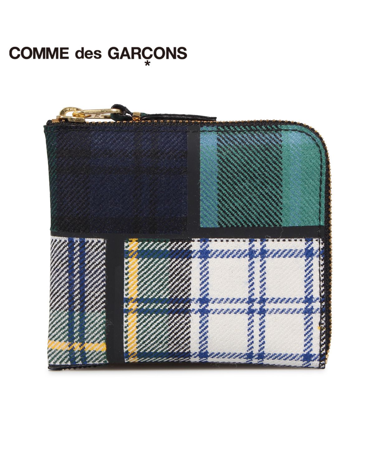 コムデギャルソン COMME des GARCONS 財布 小銭入れ コインケース メンズ レディース L字ファスナー 本革 タータンチェック  TARTAN P