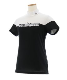 Munsingwear(マンシングウェア)/【ENVOY/エンボイ】【サンスクリーン】【UPF50】パネルプリントハイネック半袖シャツ【アウトレット】/ブラック系
