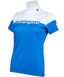 Munsingwear(マンシングウェア)/【ENVOY/エンボイ】【サンスクリーン】【UPF50】パネルプリントハイネック半袖シャツ【アウトレット】/ブルー系