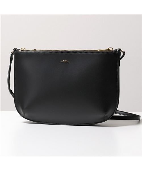 【A.P.C.(アーペーセー)】APC PXAWV F61404 sac sarah レザー ショルダーバッグ ポシェット 鞄 LZZ/NOIR レディース