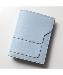 MARNI(マルニ)/【MARNI(マルニ)】PFMOW02U07 LV520  レザー 三つ折り財布 ミニ財布 豆財布 レディース/ブルー系
