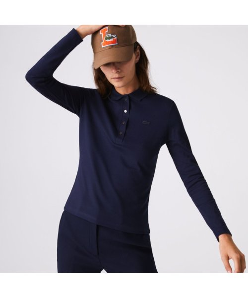 LACOSTE(ラコステ)/ストレッチポロシャツ（長袖）/ネイビー