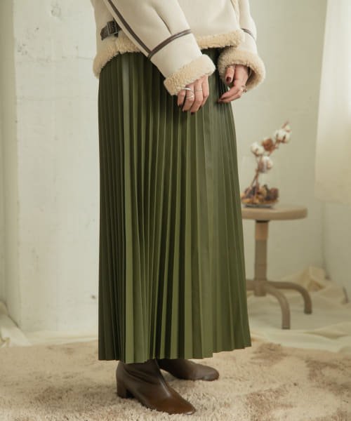 セール エコレザープリーツスカート アイテムズ アーバンリサーチ レディース Items Urbanresearch Magaseek