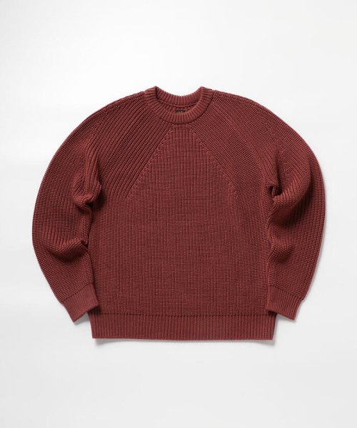 NOLLEY’S goodman(ノーリーズグッドマン)/【BATONER/バトナー】SIGNATURE CREW NECK シグネチャークルーネック #BN－20FM－030/ピンク