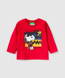 BENETTON (UNITED COLORS OF BENETTON BOYS)(ユナイテッド　カラーズ　オブ　ベネトン　ボーイズ)/【スヌーピー(SNOOPY)コラボ】キャラクターズ長袖Tシャツ・カットソー/レッド