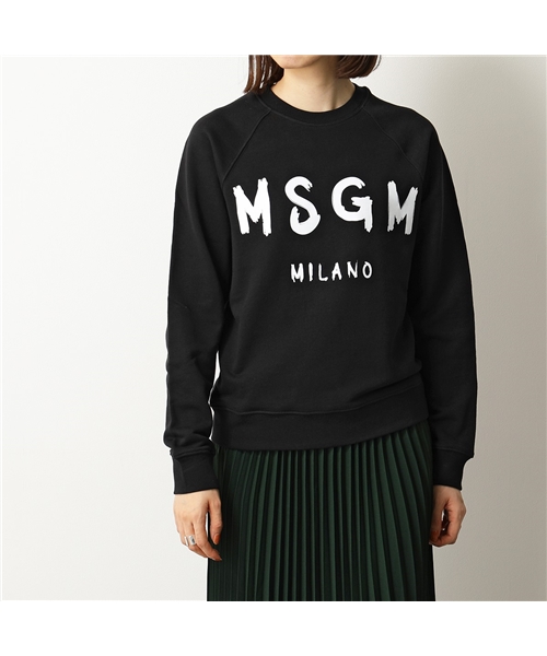 【MSGM(エムエスジーエム)】2841 2941 2641 MDM89 長袖 スウェット スエット トレーナー ロゴ ライト生地 レディース