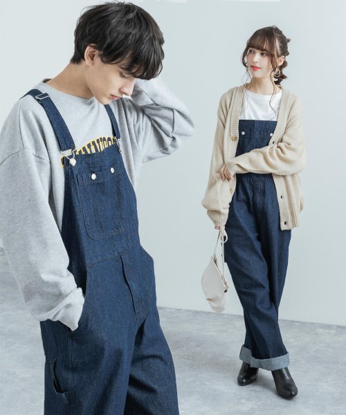 セール オーバーオール メンズ 白 サロペット オールインワン つなぎ デニム コットン アメカジ ワーク ビッグシルエット 無地 シンプル Diy 重ね着 レイヤード ロッキーモンロー Rocky Monroe Magaseek