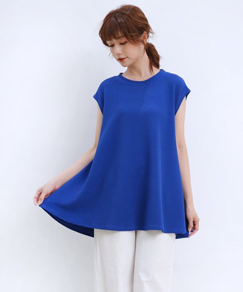 クーポン セール 30 Off レディースファッション通販 トップス ノースリーブ ブラウス レディース Tシャツ ボートネック ワッフル生地 おしゃれ ゆったり 大きいサイズ 無地 ドゥーベル Doux Belle Magaseek