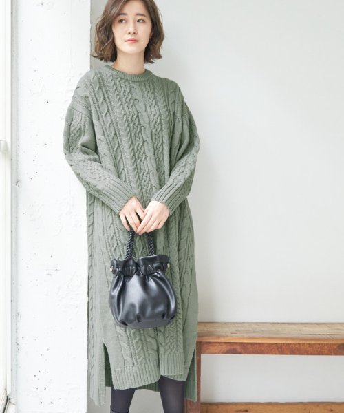 セール ケーブル柄入りロングワンピース ロペピクニック Rope Picnic Magaseek
