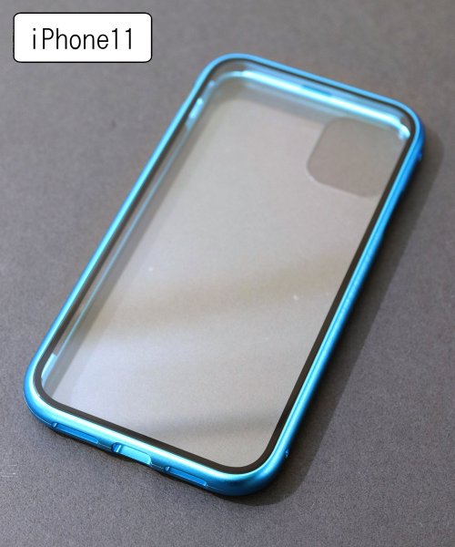 ninon(ニノン)/両面ガラスアイフォンケース　iPhone11&iPhone11pro&pro max/ブルー