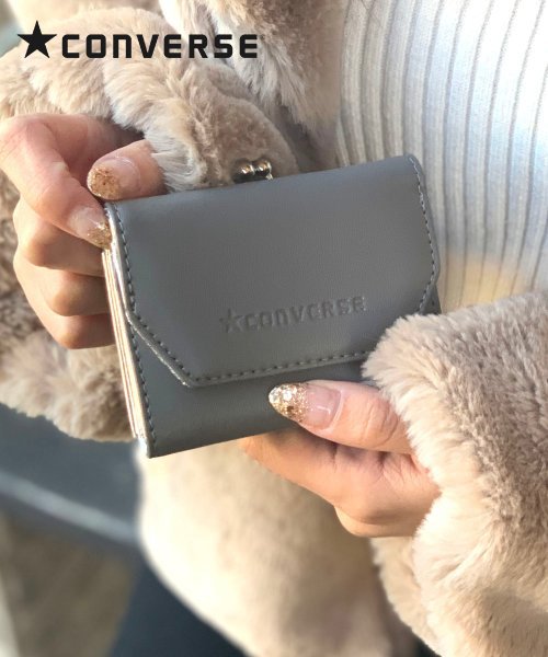 CONVERSE(CONVERSE)/CONVERSE METAL FRAME MINI WALLET 父の日 プレゼント ギフト/ﾁｬｺｰﾙ