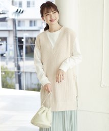 NATURAL BEAUTY BASIC(ナチュラルビューティーベーシック)/★片畦スリットチュニックベスト/エクリュ1