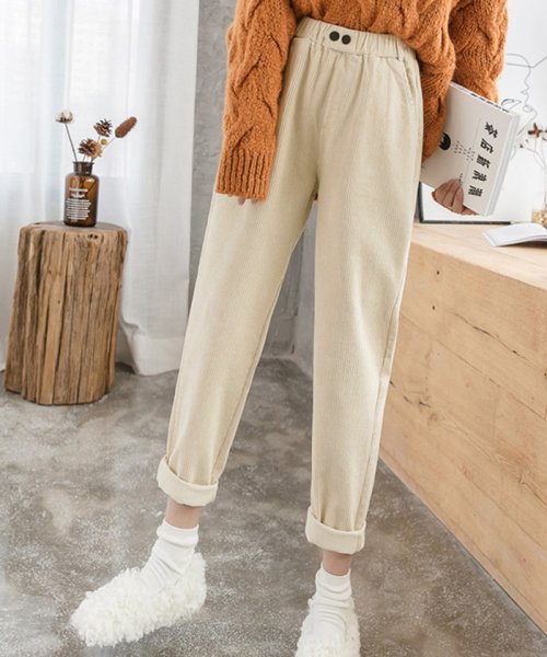 コーデュロイパンツ レディース ボトムス ハイウエスト テーパードパンツ ウエストゴム サルエルパンツ 秋冬 無地 暖かい ミニミニストア Miniministore Magaseek コーデュロイパンツ レディース ボトムス ハイウエスト テーパードパンツ ウエストゴム サルエルパンツ 秋冬 無地 暖かい ミニミニストア Miniministore Magaseek