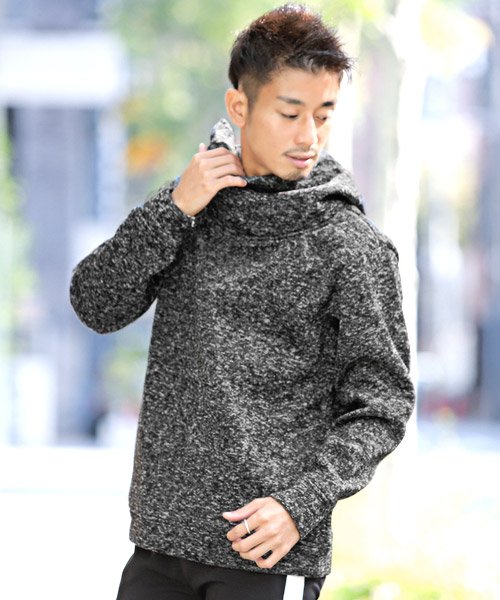 メランジボリュームネックパーカー パーカー メンズ ニット メランジ ラグスタイル Luxstyle Magaseek メランジボリュームネックパーカー パーカー メンズ ニット メランジ ラグスタイル Luxstyle Magaseek