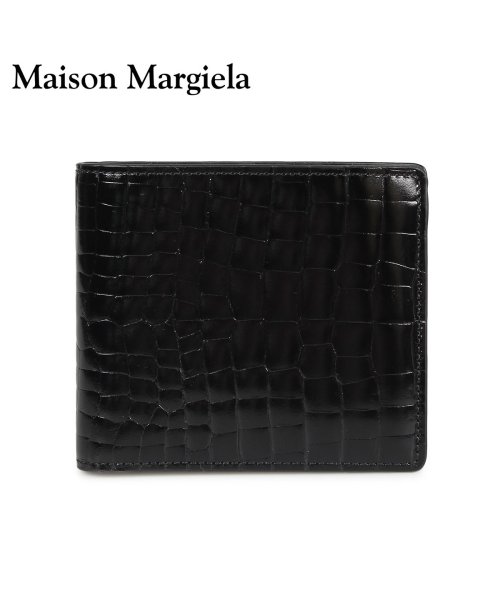 MAISON MARGIELA(メゾンマルジェラ)/メゾンマルジェラ MAISON MARGIELA 財布 ミニ財布 二つ折り メンズ レディース MINI WALLET レザー ブラック 黒 S35UI0435/ブラック