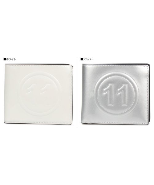 MAISON MARGIELA(メゾンマルジェラ)/メゾンマルジェラ MAISON MARGIELA 財布 二つ折り メンズ レディース BI－FOLD WALLET レザー ホワイト シルバー 白 S35UI0/ホワイト