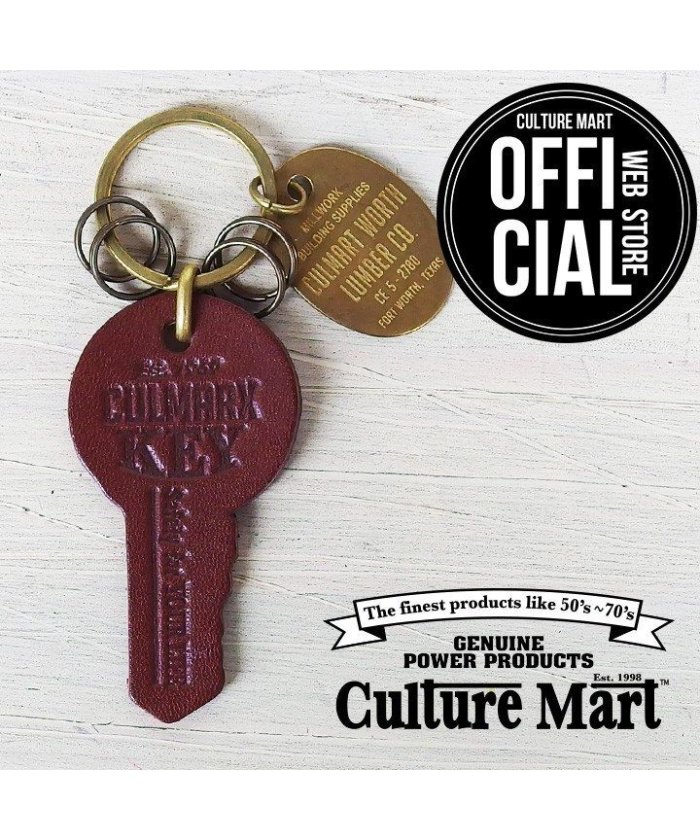 Culture Mart カルチャーマート キーリング Leather Key Ring 鍵型 ブラウン 本革 レザー 栃木レザー 日本製 キーホルダー 革 Culture Mart Culture Mart Magaseek