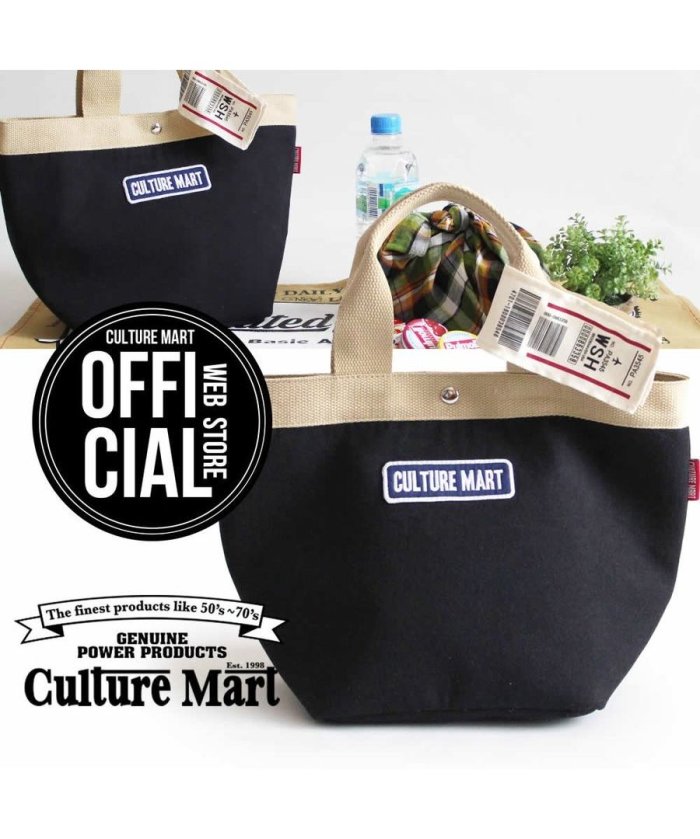 Culture Mart カルチャーマート ランチトートバッグ Lunch Tote Bag Black トート 小さい 小さめ バッグ キャンバス お Culture Mart Culture Mart Magaseek