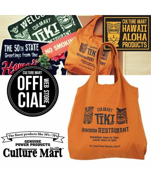Culture Mart カルチャーマート パワートートバッグ Power Tote Bag Tiki トートバッグ 肩掛け キャンバス マザーズ バッグ Culture Mart Culture Mart Magaseek