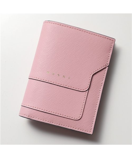 セール Marni マルニ Pfmoq14u07 Lv5 サフィアーノレザー バイフォールドウォレット レザー 二つ折り財布 レディース マルニ Marni Magaseek