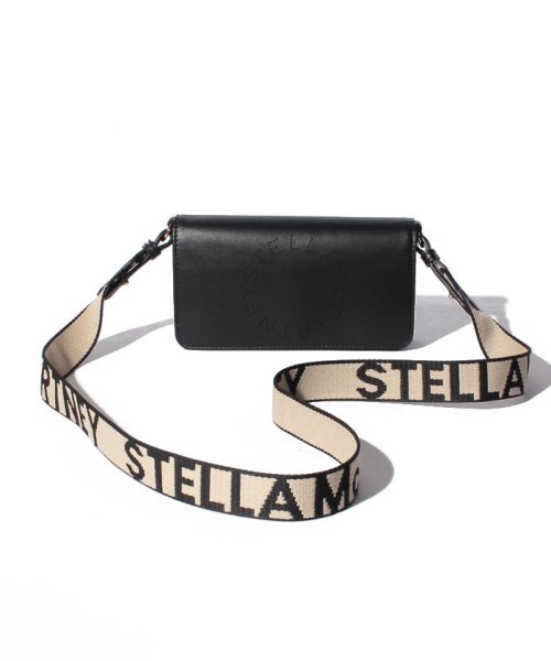 Stella McCartney(ステラマッカートニー)/【STELLLA Mc CARTNEY】ミニステラロゴクロスボディバッグ/ブラック