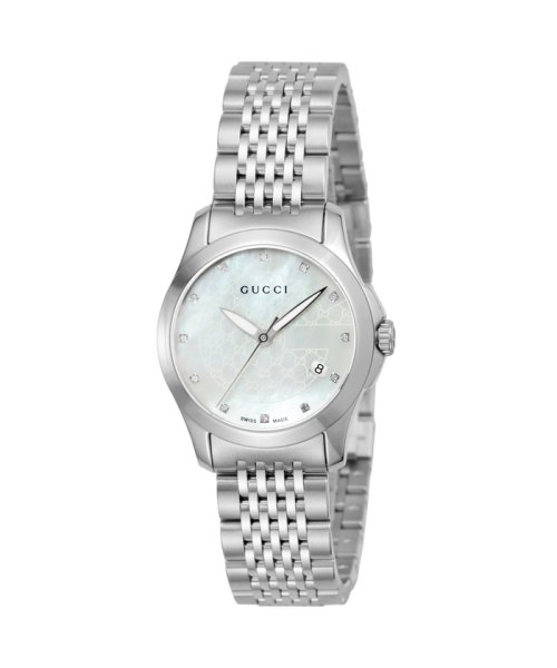 GUCCI(グッチ)/グッチ  腕時計 レディース Gタイムレス YA126535/ホワイト系