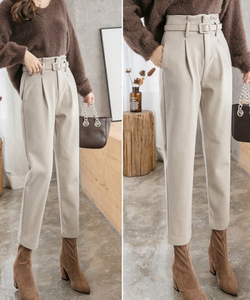 テーパードパンツ レディース 秋冬 スーツパンツ ハイウエスト ベルト付き ストレートレッグパンツ オフィス ボトムス 無地 ミニミニストア Miniministore Magaseek テーパードパンツ レディース 秋冬 スーツパンツ ハイウエスト ベルト付き ストレートレッグパンツ オフィス ボトムス 無地 ミニミニストア Miniministore Magaseek