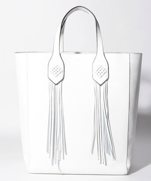 The MICHIE(The MICHIE)/Fringe Tote in Leather/WHITE