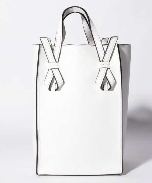 The MICHIE(The MICHIE)/2way Small Lunch Bag in Leather/WHITE