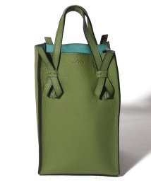 The MICHIE(The MICHIE)/2way Small Lunch Bag in Leather/LIGHT GREEN