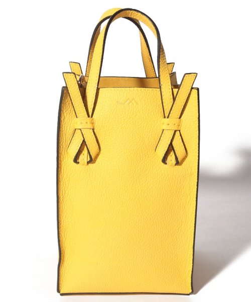 The MICHIE(The MICHIE)/2way Small Lunch Bag in Leather/YELLOW