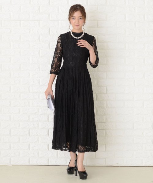 セール 五分袖総レースワンピースドレス レースレディース Lace Ladies Magaseek