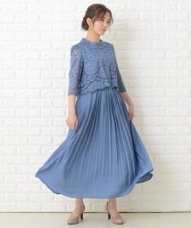 Lace Ladies/花柄レース プリーツ ロングワンピースドレス/503711329