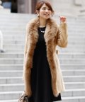 フォックスファーボタンフェミニンコート/秋冬 結婚式対応 冬 コート