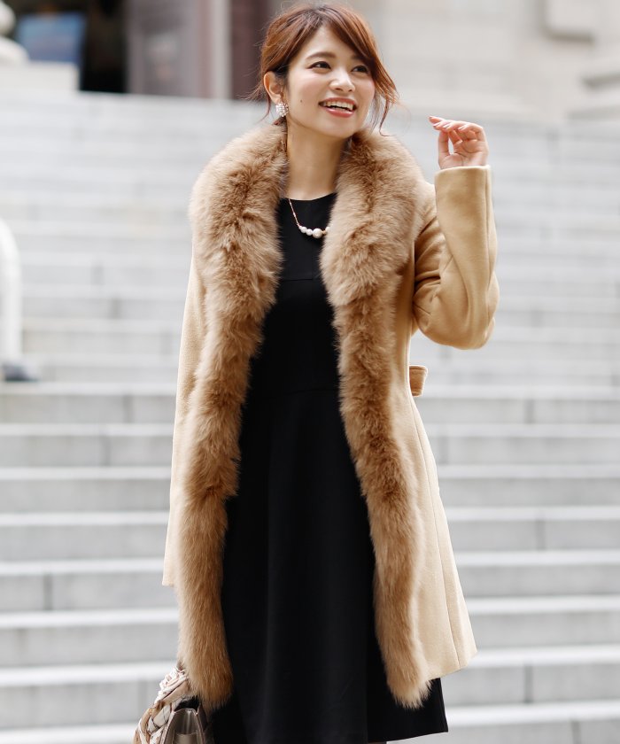 プールヴー Pourvous フォックスファーボタンフェミニンコート 秋冬 結婚式対応 冬 コート Magaseek プールヴー Pourvous フォックスファーボタンフェミニンコート 秋冬 結婚式対応 冬 コート Magaseek