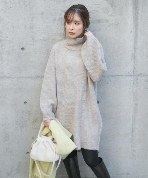 セール 手洗い可能 コクーンニットチュニックワンピース ビッキー Vicky Magaseek