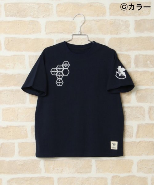 ikka kids(イッカ　キッズ)/【WEB限定】【親子お揃い】【キッズ】 EVAプリントTシャツ（120〜150cm）/ネイビー