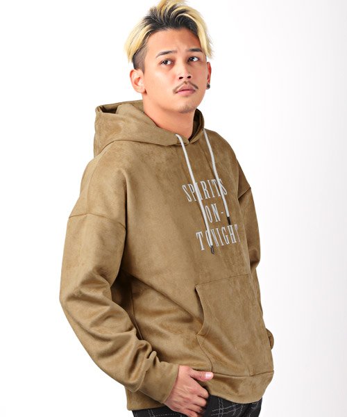 セール 15 Off ロゴスウェードプルパーカー パーカー メンズ ビッグシルエット スウェード 起毛 ラグスタイル Luxstyle Magaseek