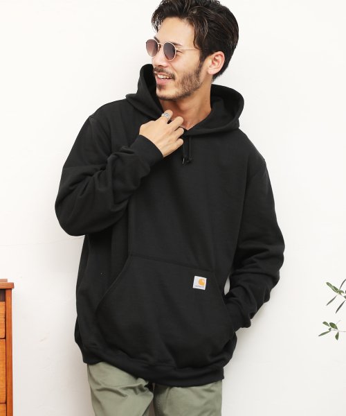 JIGGYS SHOP(ジギーズショップ)/Carhartt(カーハート)パーカースウェットプルオーバー / パーカー メンズ パーカ ブランド スウェット プルオーバーパーカー プルパーカー/ブラック